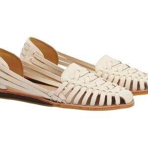 Nisolo Huarache Sandal in Bone, Size 7.5